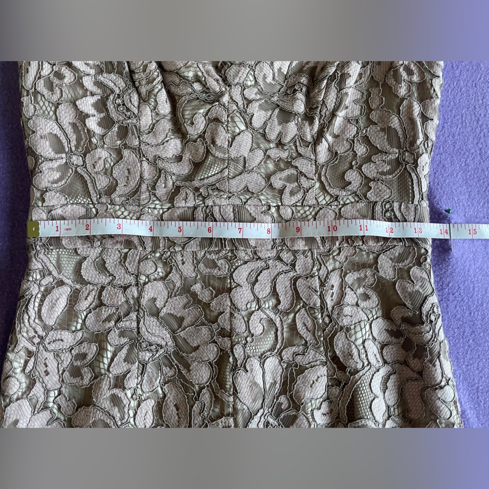 Eliza J Dusty Mauve Lace Sheath Dress V-Neck Size 0 - Picture 8 of 11
